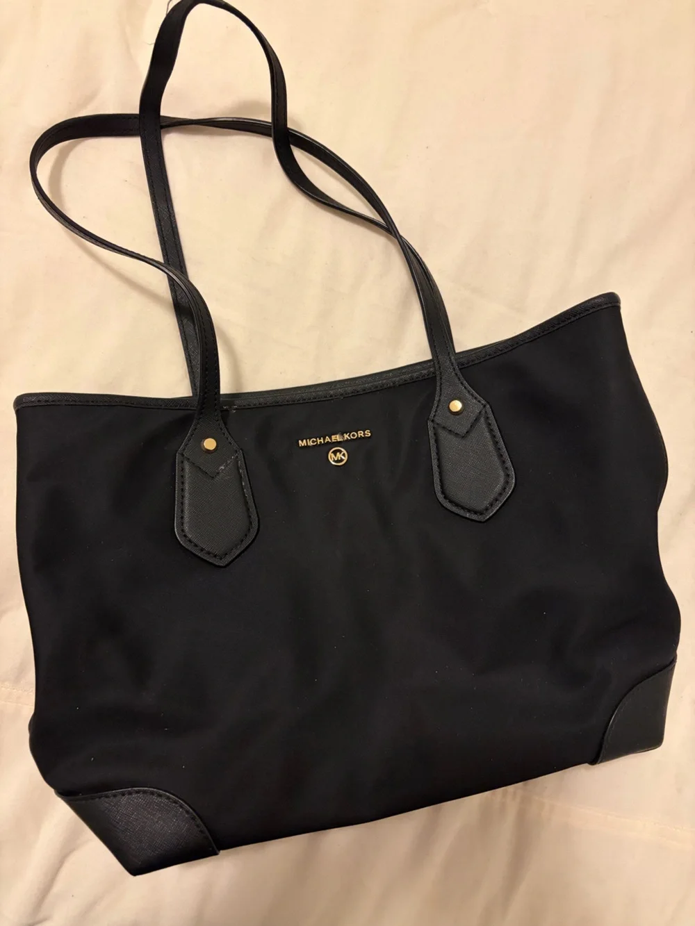 Michael Kors Black Tote with Gold Logo